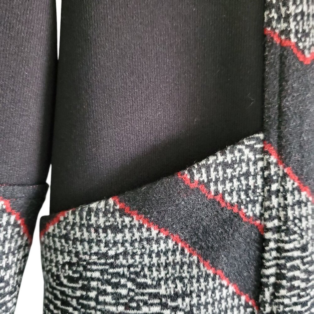 Mid-length Unique Blazer/Jacket in Black/Red/White Size Medium - Picture 3 of 11